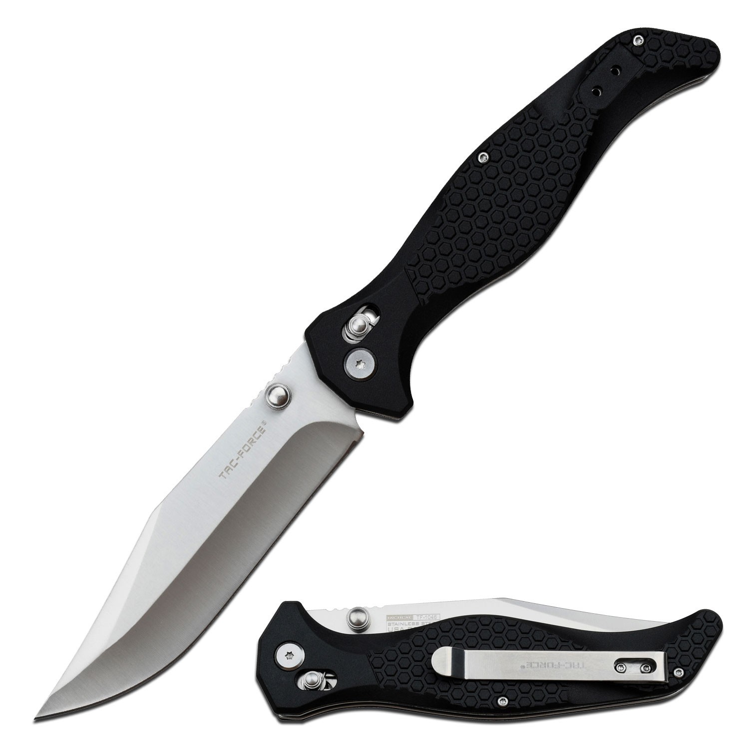11″ Tac-Force Manual Folding Knife w/Injection Molded Nylon Fiber Handle & Clip