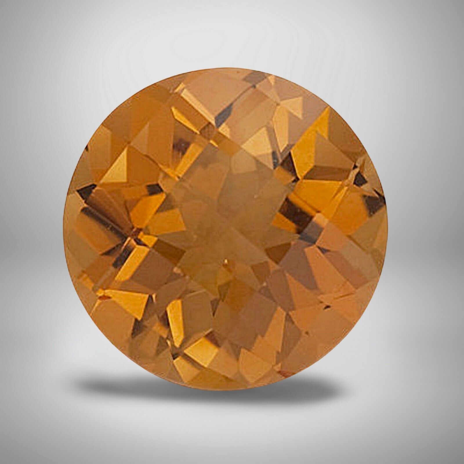 Citrine Round Cut Gemstone 5 Cts – 12 mm Vivid Precious Jewelry Gem