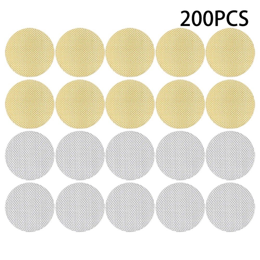 200pcs 2 Color Smoking Pipe Screens 3/4″ Heavy Duty Filters Mesh Round-shaped