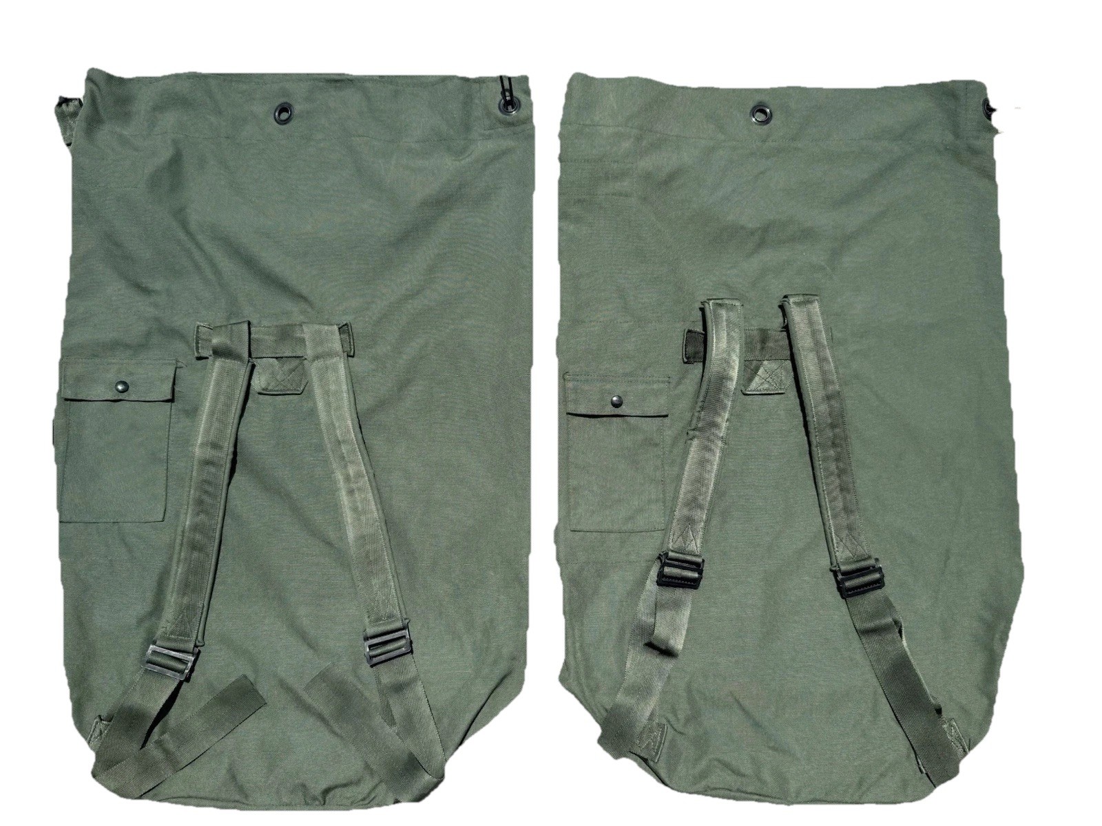 USGI Military TOP LOAD Duffel Bags 2 OD Nylon Sea Bag Straps 8465-01-117-8699
