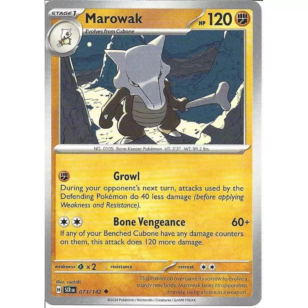 073/142 Marowak : Uncommon Card : Stellar Crown : Pokemon Trading Card Game