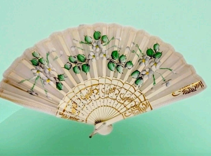 Vintage Japanese Folding Hand Fan GEISYA