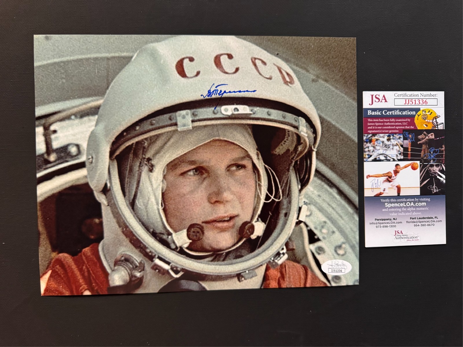 Valentina Tereshkova RARE! autographed USSR cosmonaut 8×10 photo Spence JSA coa