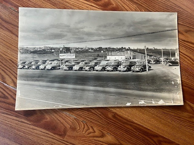 Circa 1930’s Merkel’s Used Car Dodge Photograph 12X20 B&W Original Photo York PA