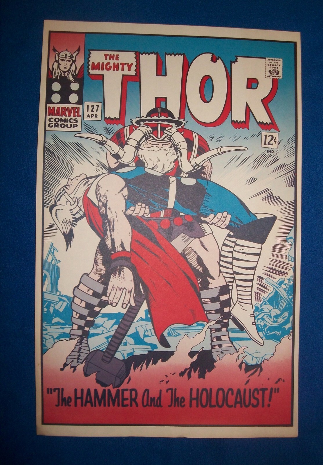 The Mighty Thor #127 FOOM Marvel Fan Club Poster 1970s Jack Kirby Odin