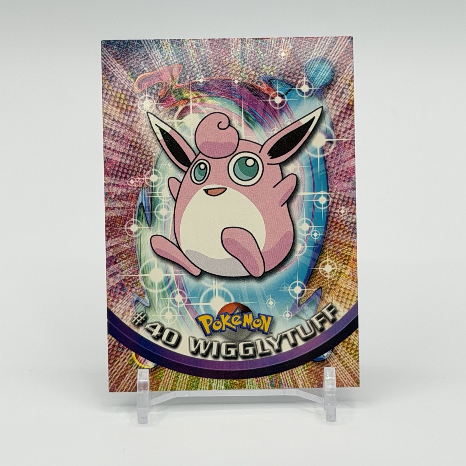 1999 Topps Pokemon TV Animation Series 1 Wigglytuff #40 Blue Logo LP