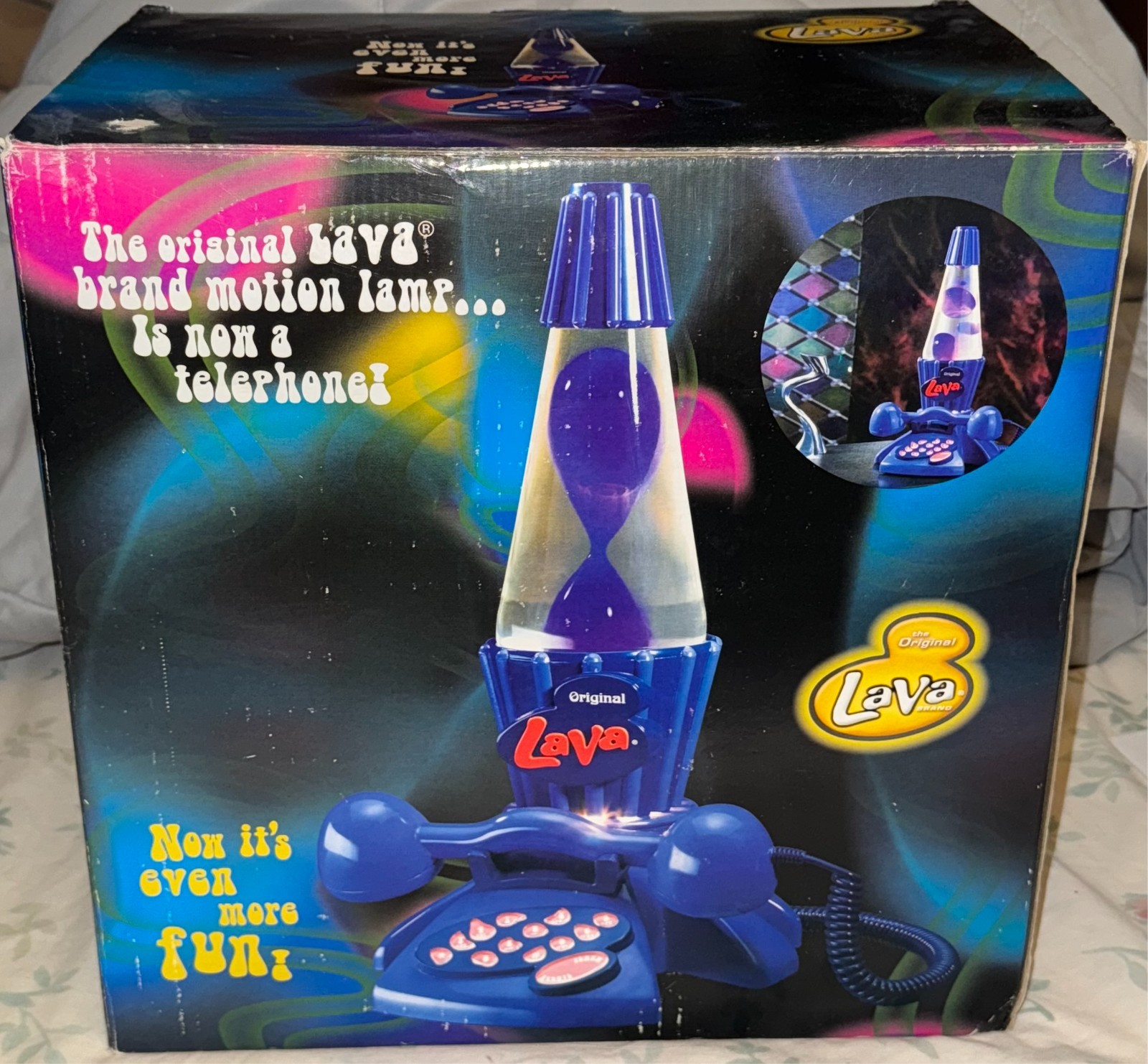 The Original Lava Lite Lamp Telephone – NEW IN BOX – VERY RARE! Lamp Tested!