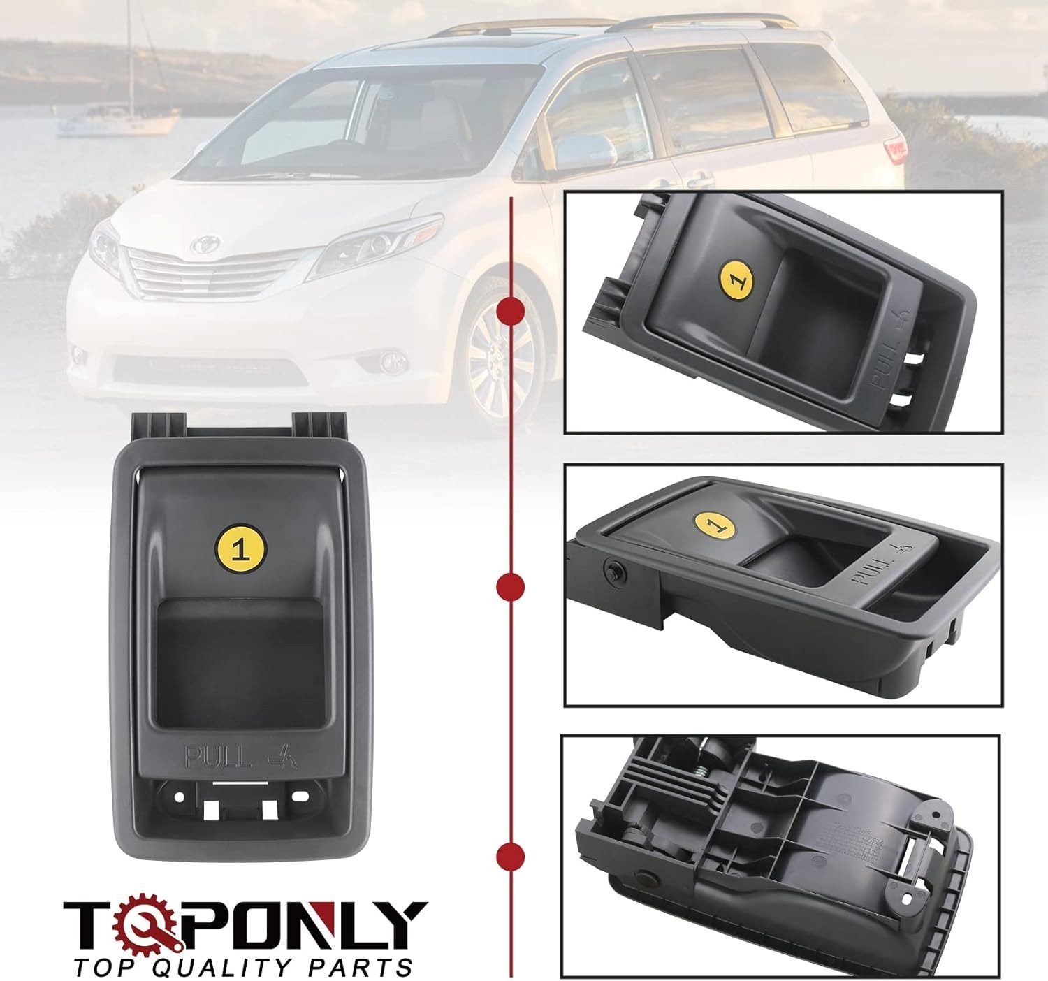 Folding Seat Latch Release Handle | Compatible with 11-20 Toyota Sienna Replaces