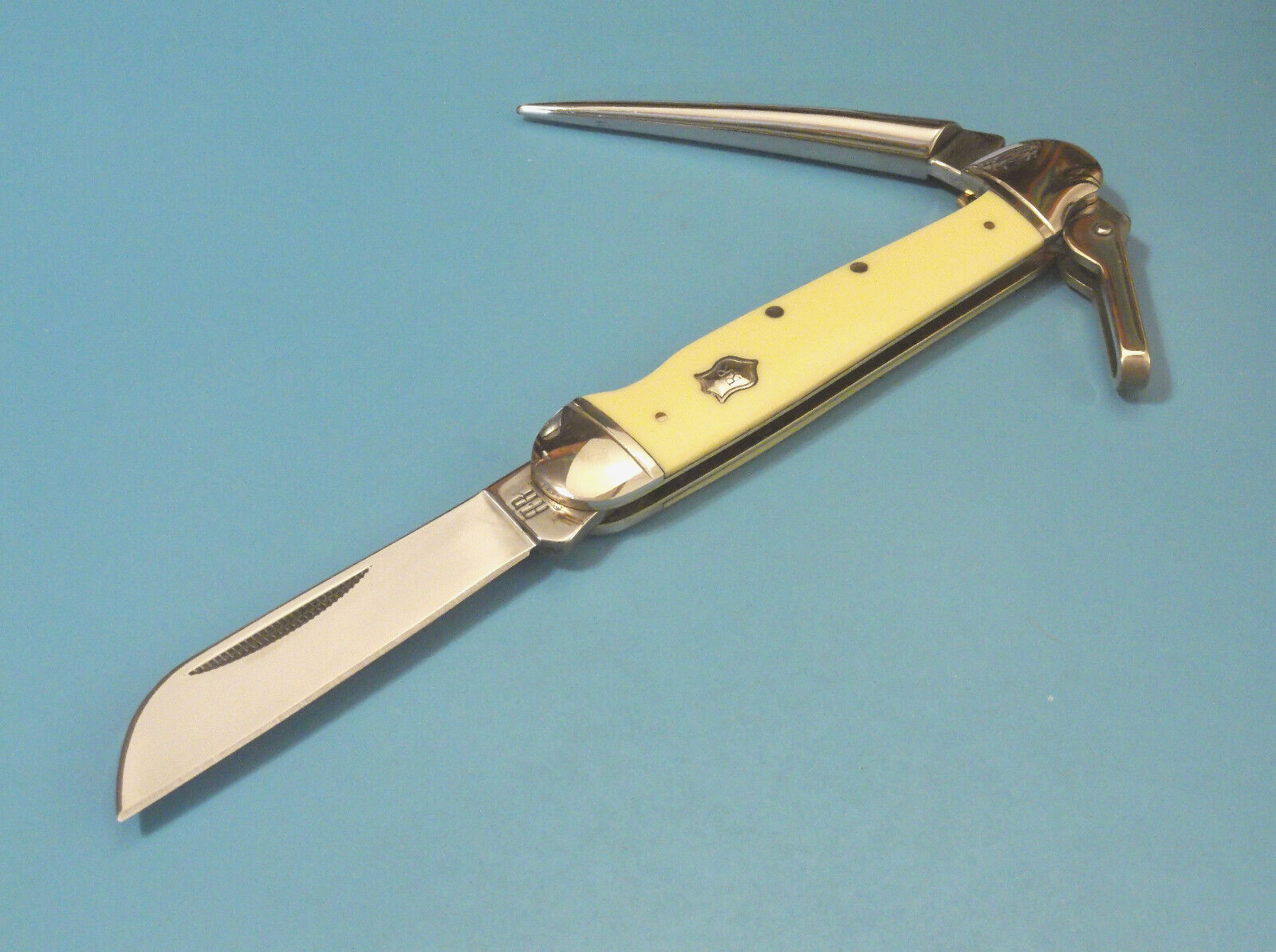 ROUGH RYDER RR897 Marlin Spike Yellow synthetic pocket knife 4 1/2″ closed NEW!