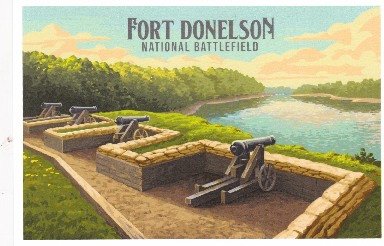 Civil War Fort Donelson National Battlefield Dover Tennessee Postcard 2010’s