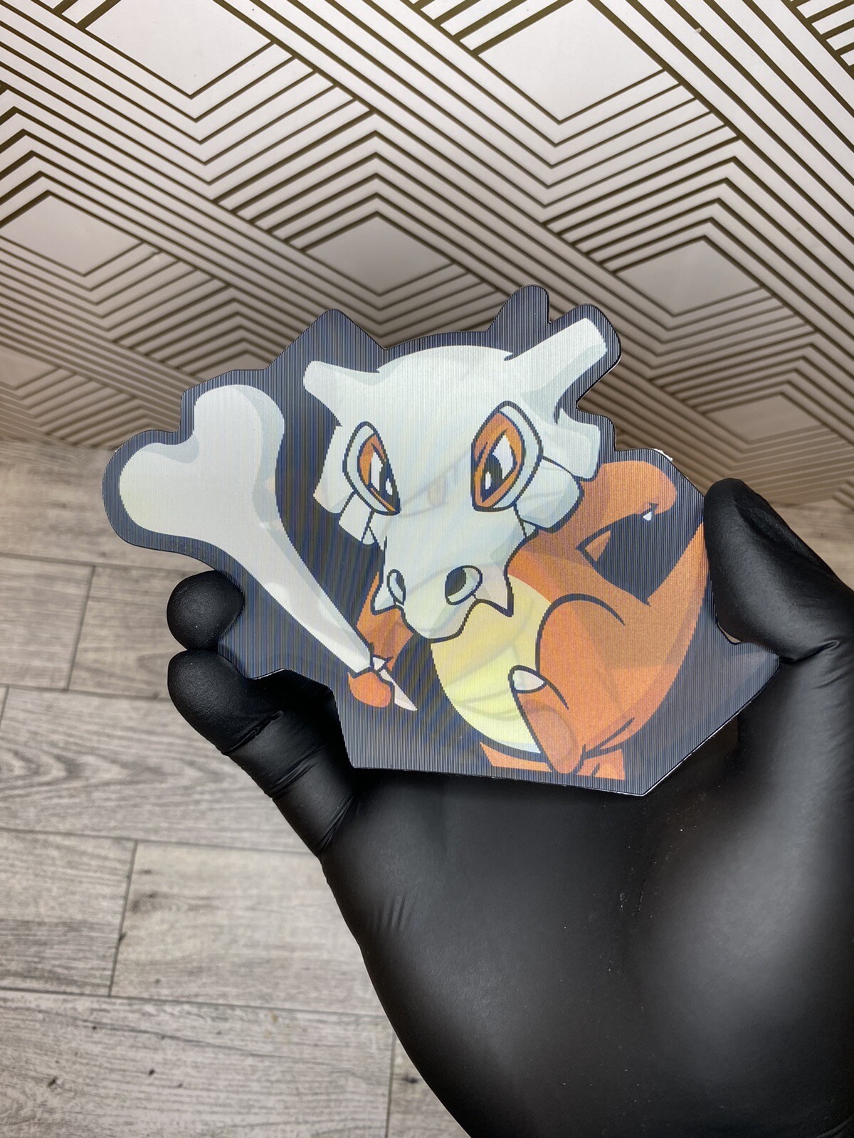 Pokemon Cubone and Marowak 3D Lenticular Motion Sticker Car Decal Peeker Laptop