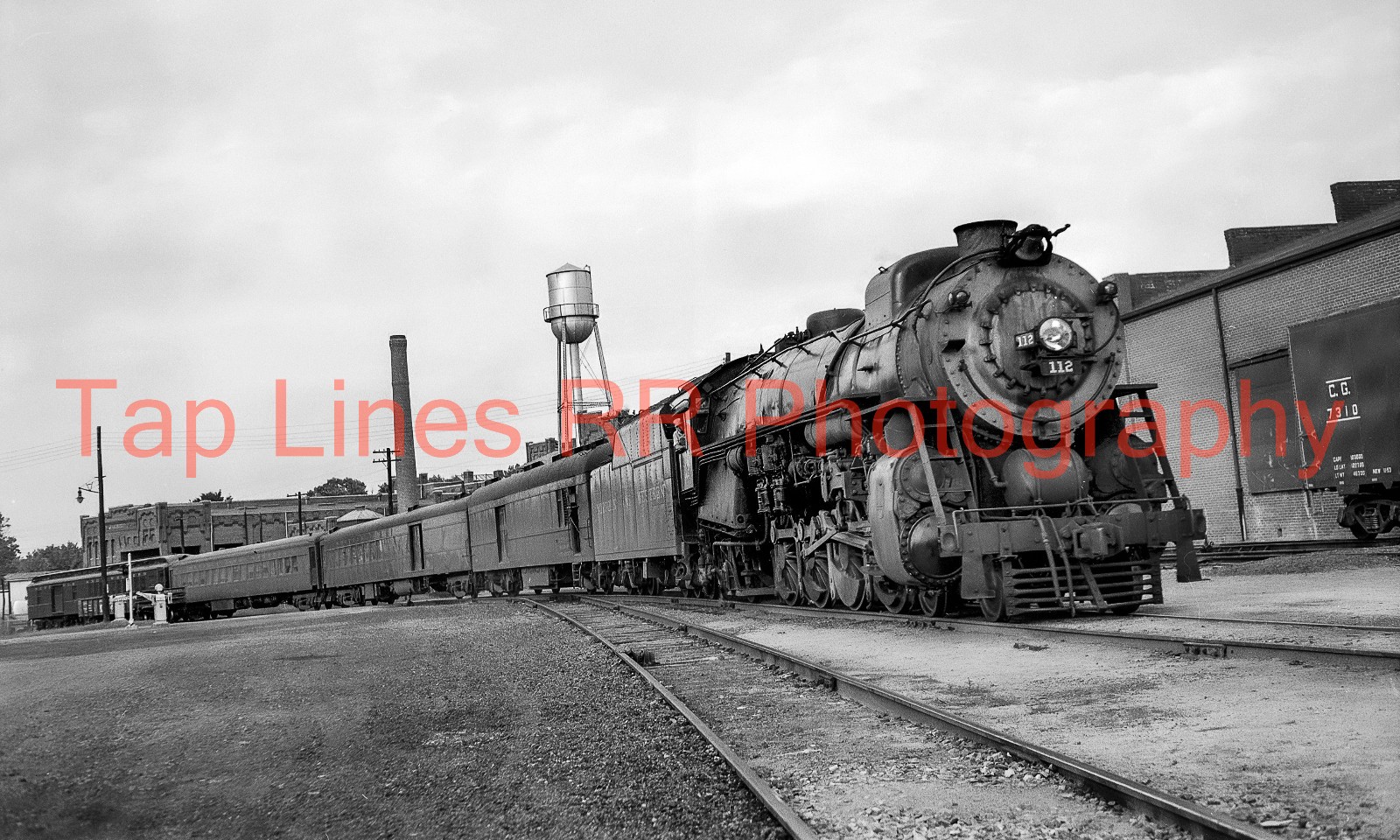 Norfolk & Western #112 Train 35 8/21/1954 Durham NC by Ray Carneal New 5×8 Photo