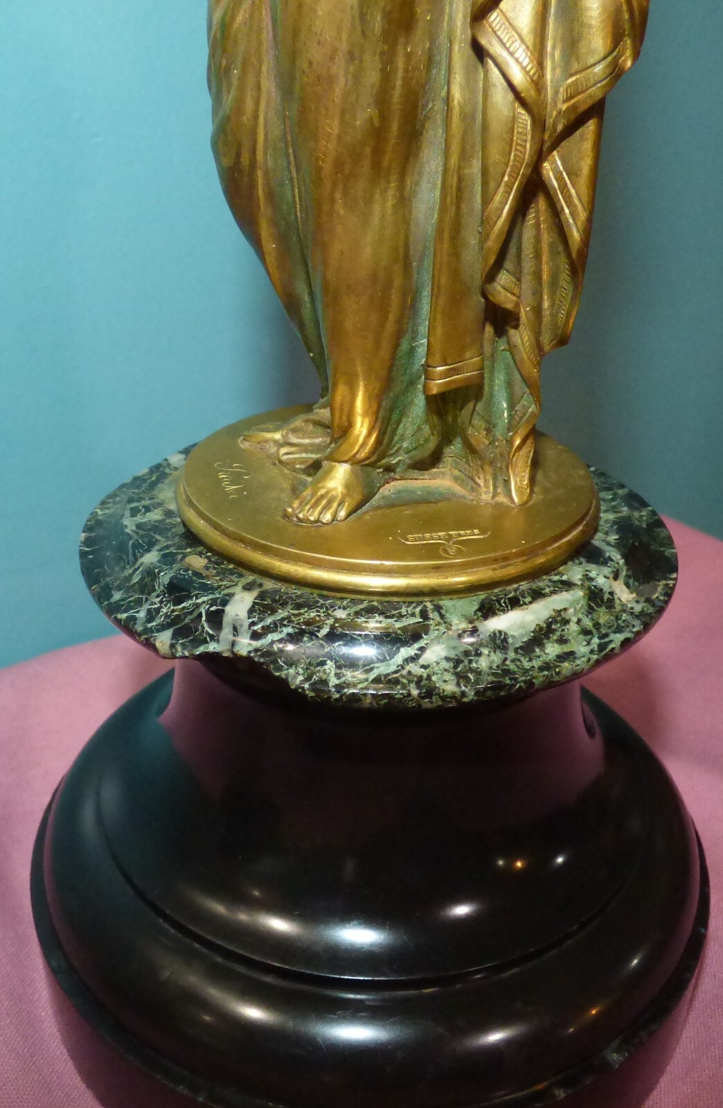 Pair French Neo Classical Bronze Figural Candelabras James Pradier, Susse Fres
