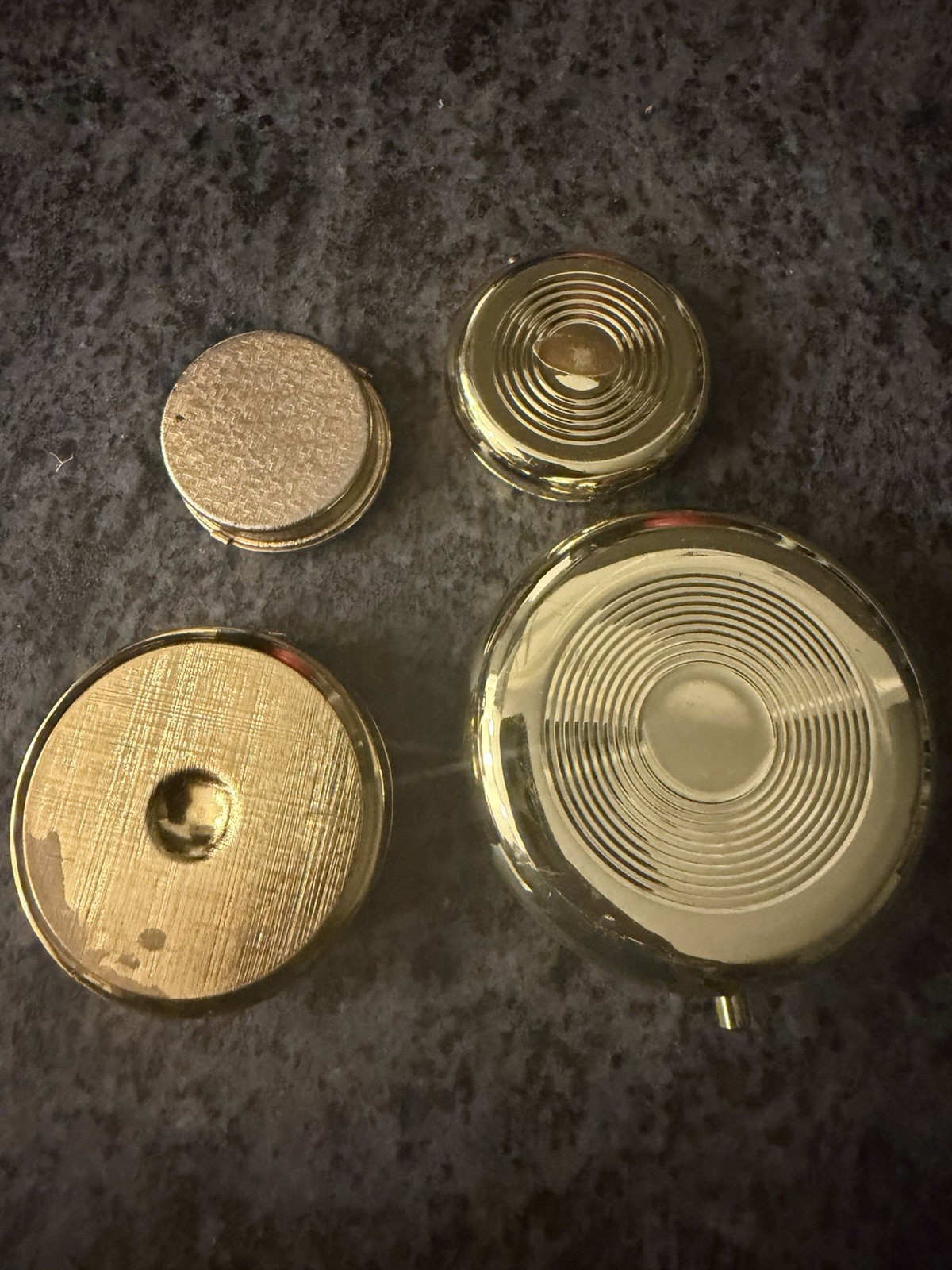 Pyx Set If 4 Gold Tone Varied Sizes Eucharist Host To Sick Religious