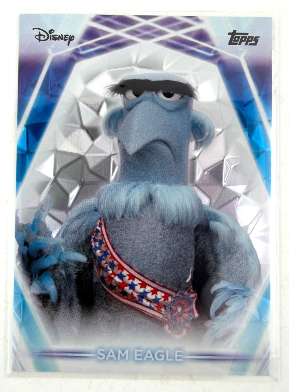Sam Eagle #195 2026 Topps Disney Neon Diamonte Parallel The Muppets