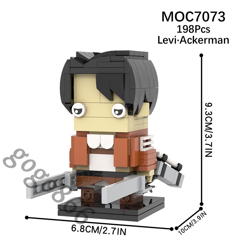 Levi Ackerman Building Block Toys Attack On Titan Moppet Assembled Dolls Gift