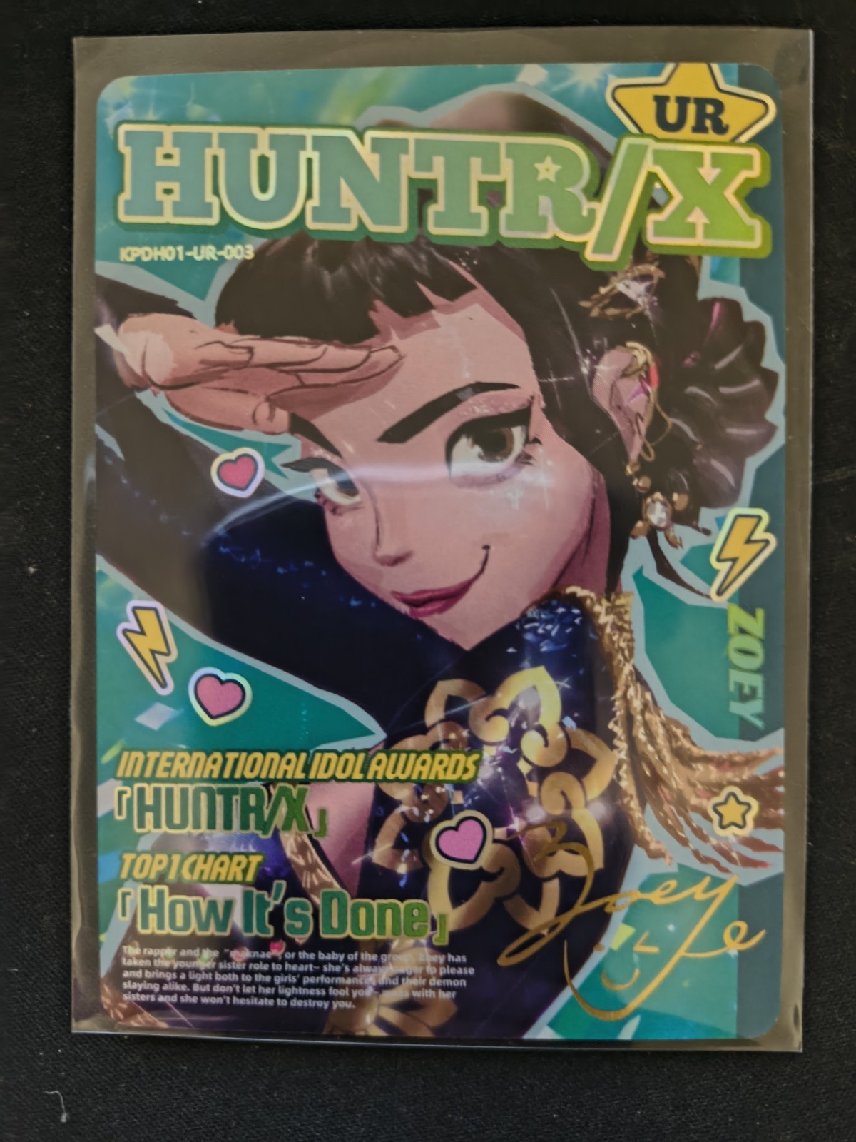 HUNTR/X ZOEY UR KAYOU K-POP DEMON HUNTERS NETFLIX KPDH01-UR-003 FOIL TEXTURED
