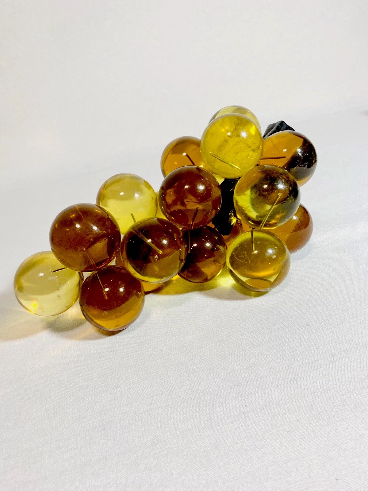 Lucite Grapes Yellow/Amber 12 1/2″ Long Vintage 1960’s