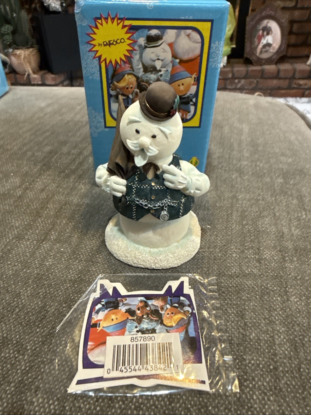 Vtg Enesco Rudolph Island of Misfit Toys Sam Snowman 3″ Christmas Figurine