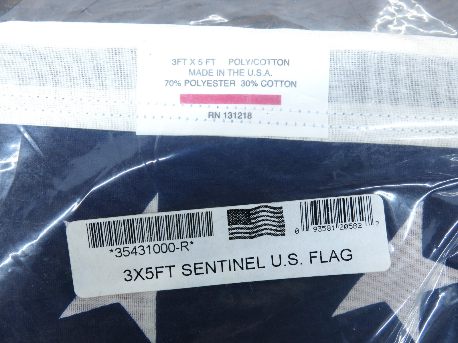 US Flag 3ft x 5ft Polyester/Cotton Made in USA Flag United States of America