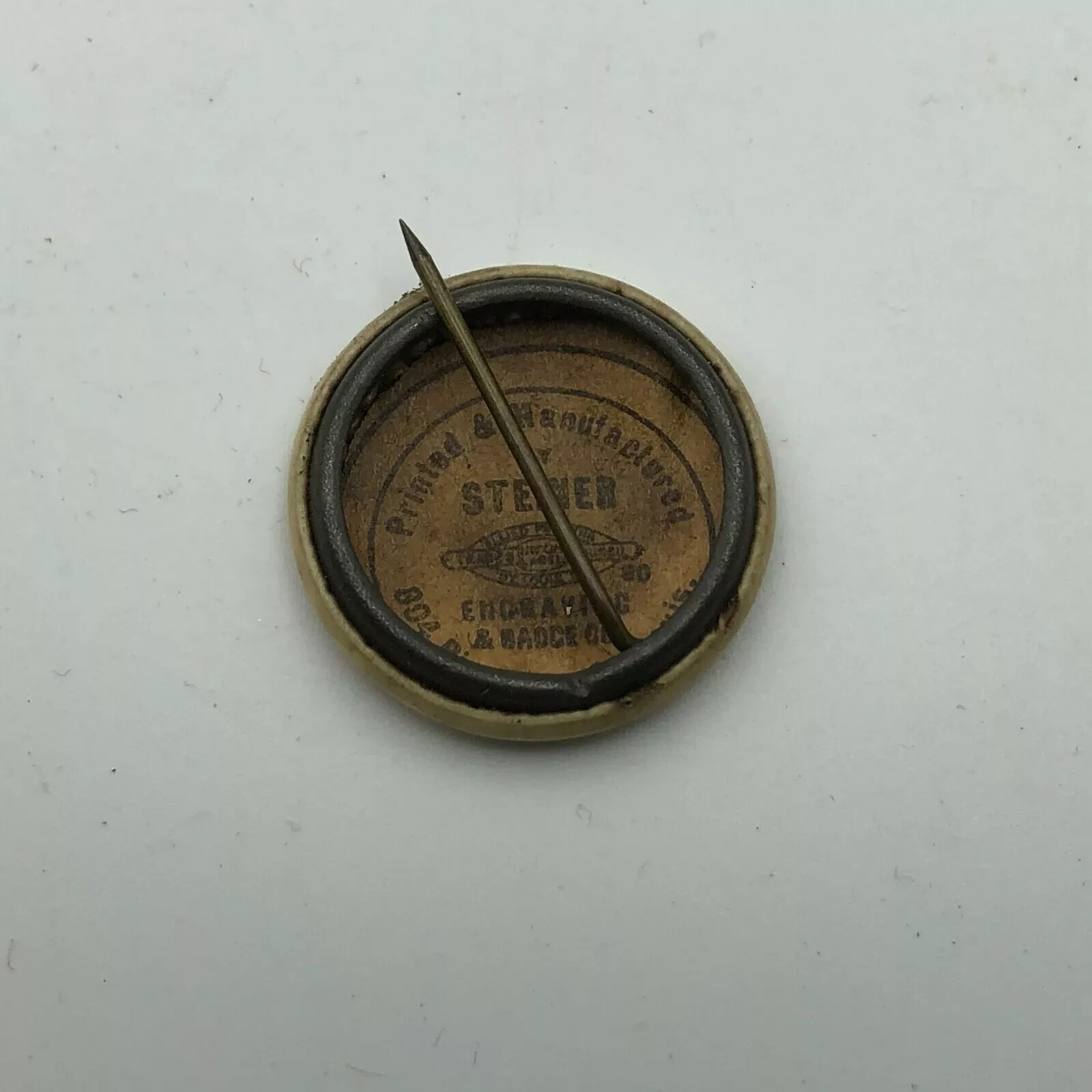 Pinback Firemen’s Amendment Vote Yes April 5 Badge Button Pin Rough Vintage