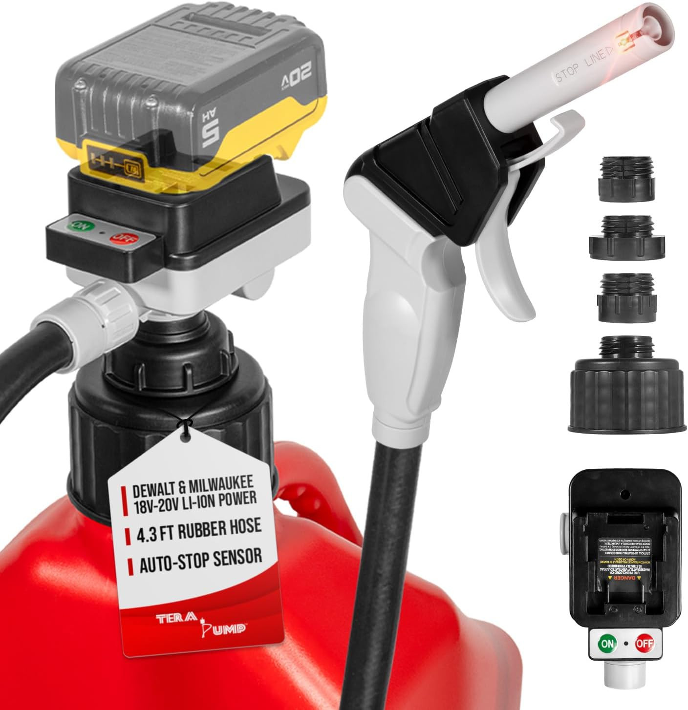 Battery Powered Liquid Transfer Pump (4.0 GPM) – Cordless Pump Compatible with D