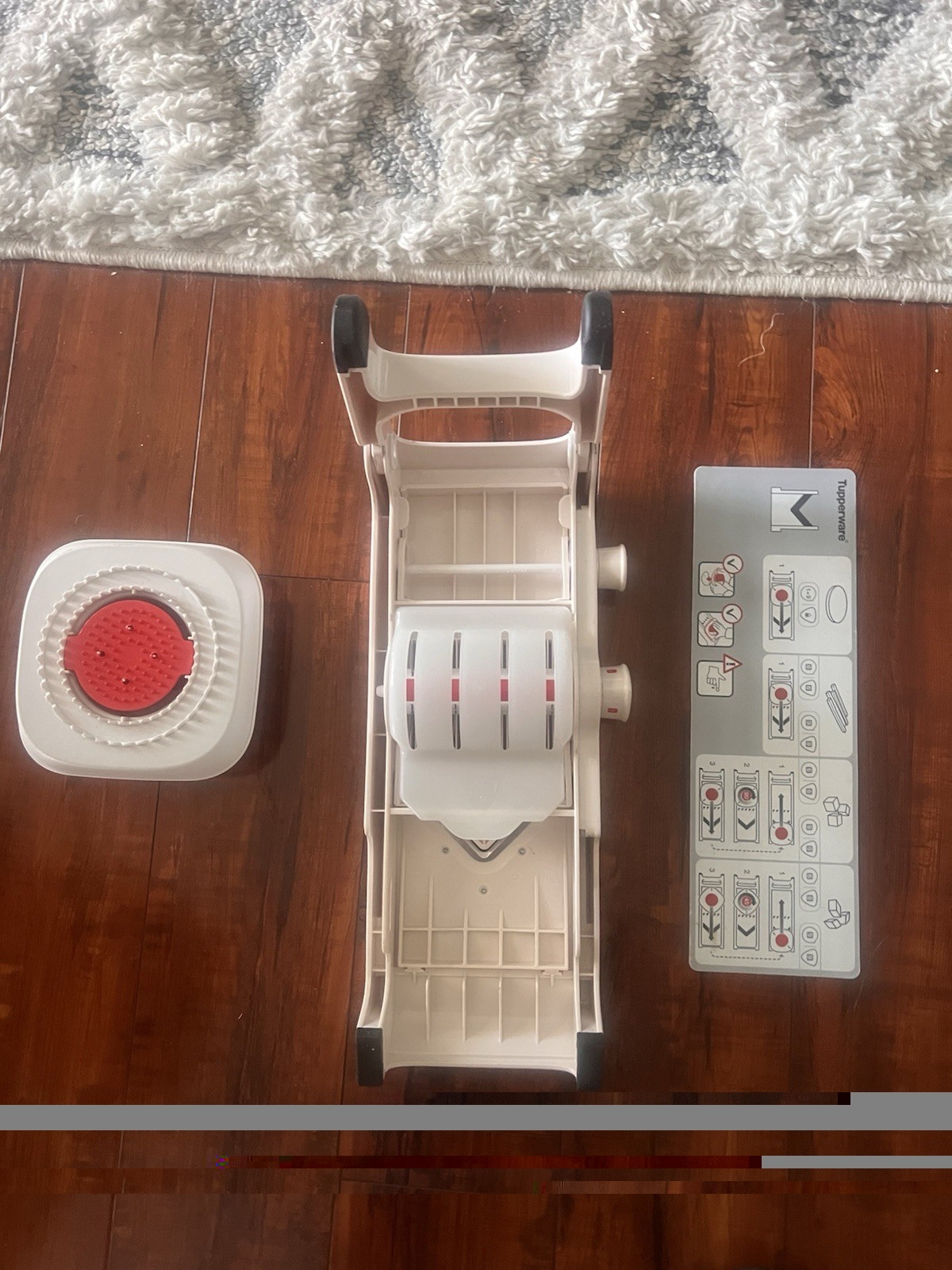 TUPPERWARE MANDOLIN HIGH GRADE KITCHEN SLICER ADJUSTABLE FOLDING BASE OPEN BOX