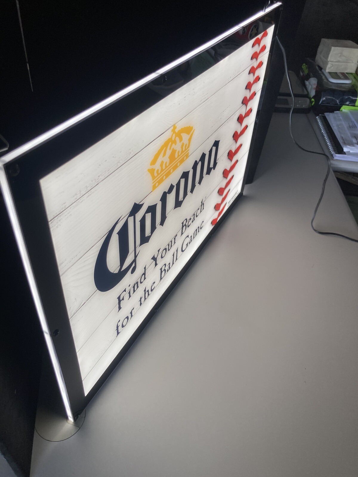 🌟New Corona Extra Baseball LED Light Beer Bar Sign Not Neon for restaurant