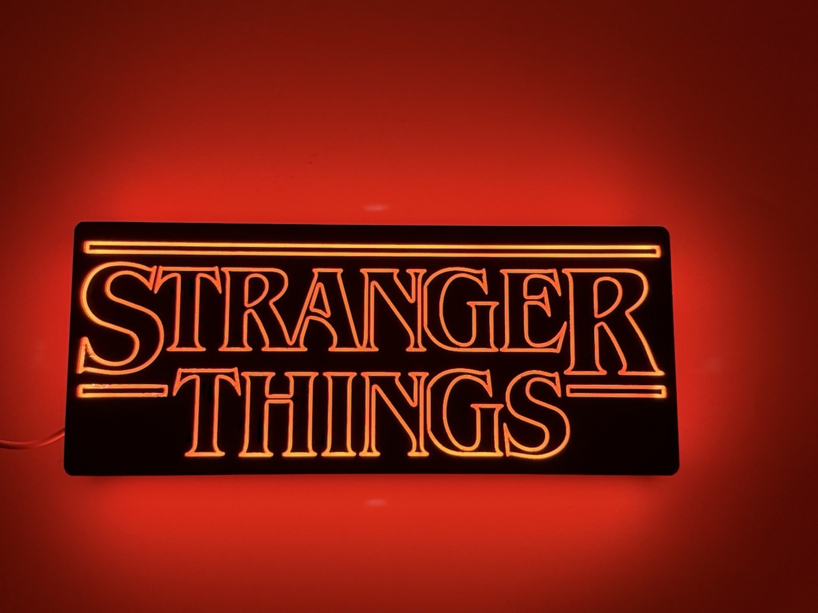 Light Up Stranger ThingsLed Light Up Decoration Sign Extra Large XL 9”-10” Wide