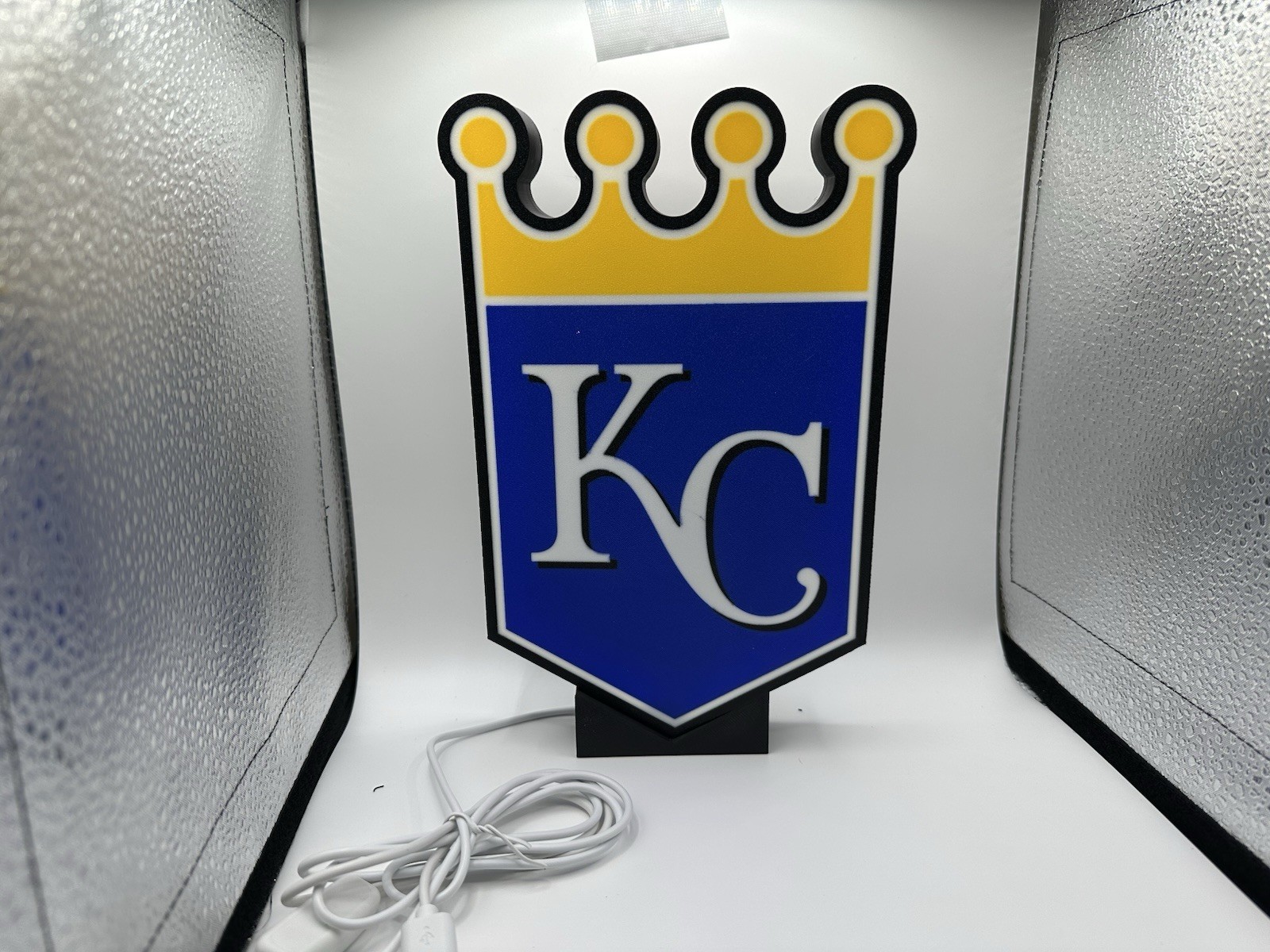 Royals LED Lightbox – Unique MLB Gift | Handmade 3D Printed USB Display