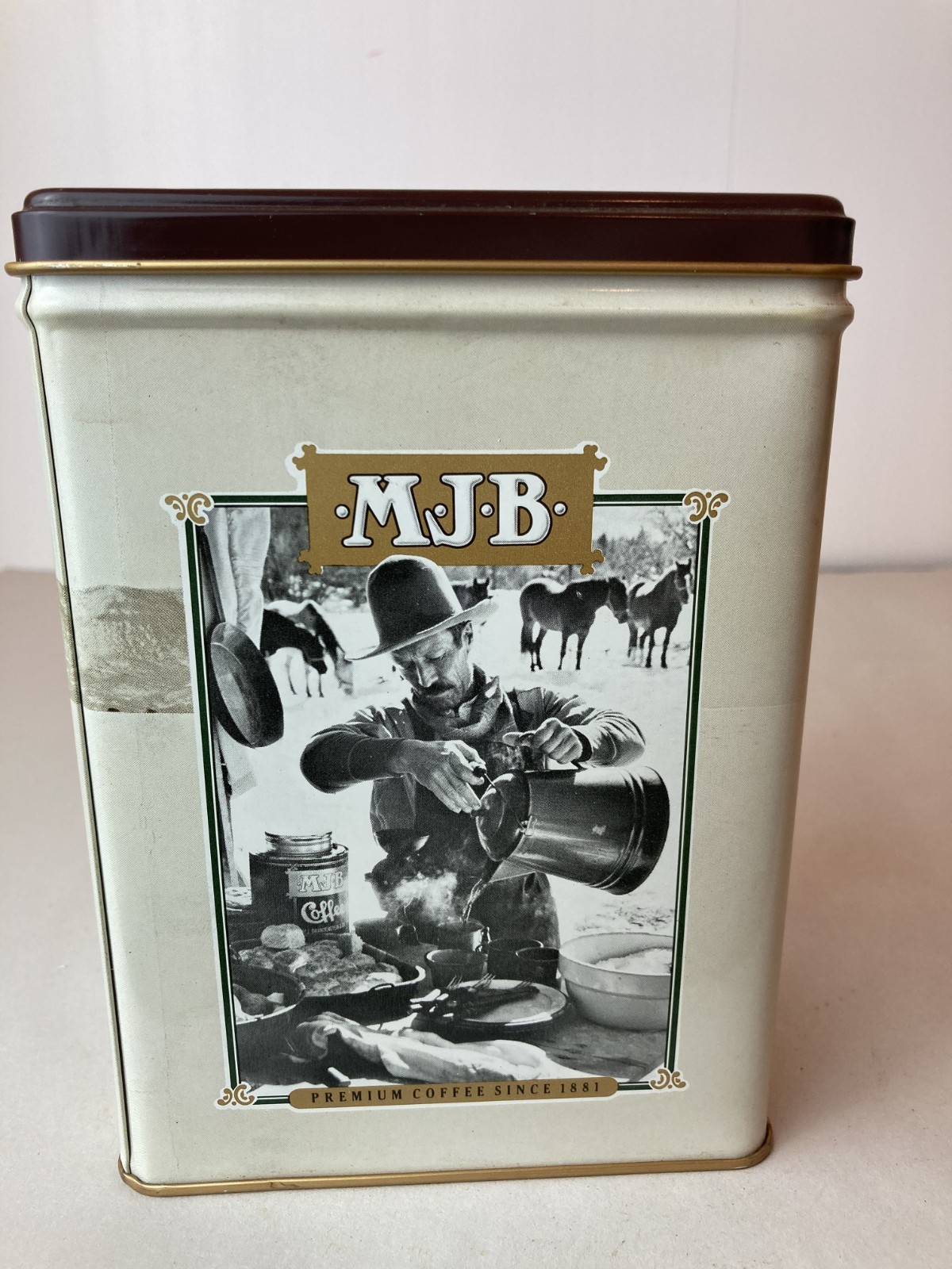 Vintage MJB Coffee Tin Premium Coffee Empty Tin