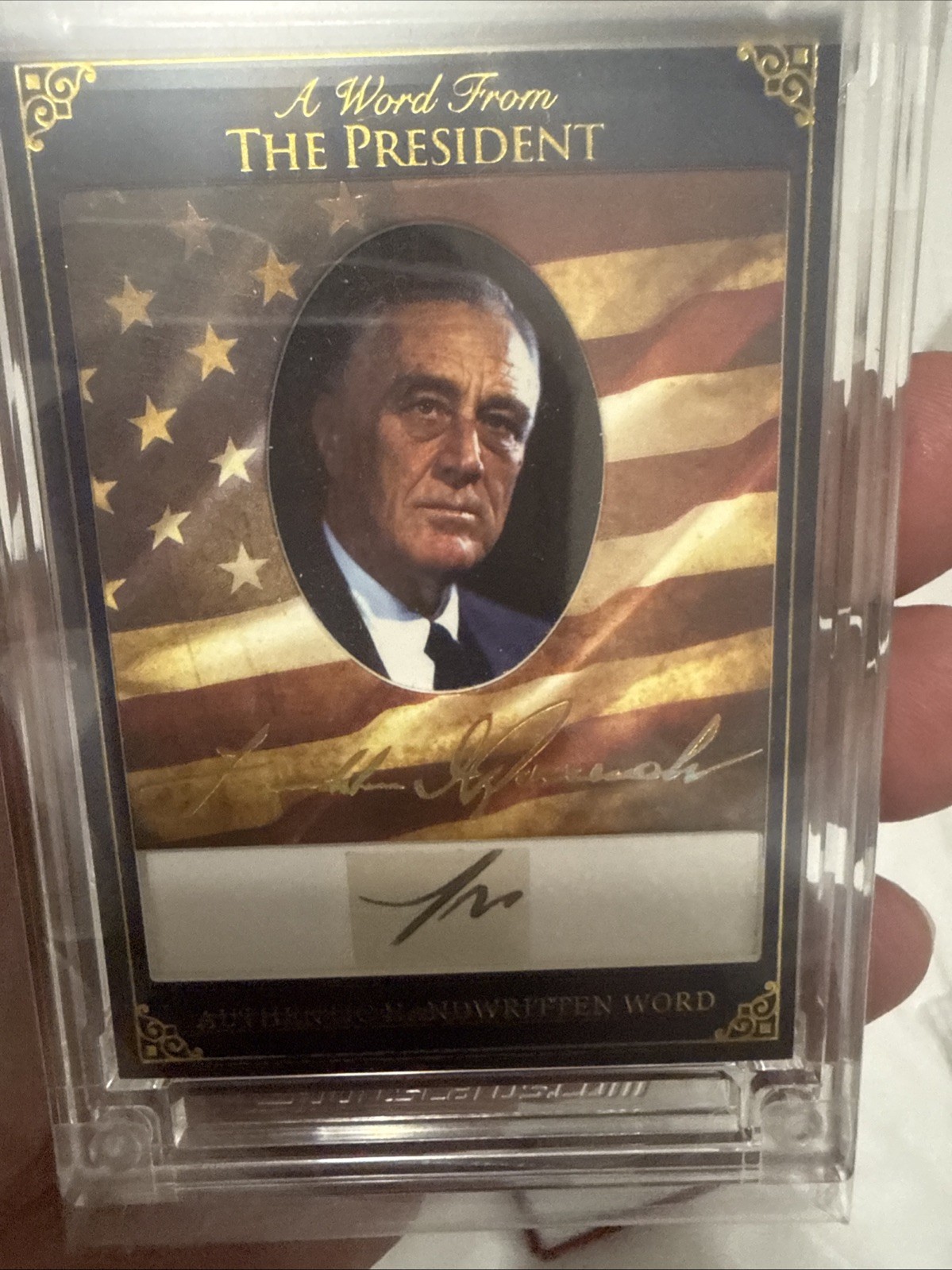 2025 Word From POTUS Authentic Franklin D. Roosevelt Handwritten Word Very Rare