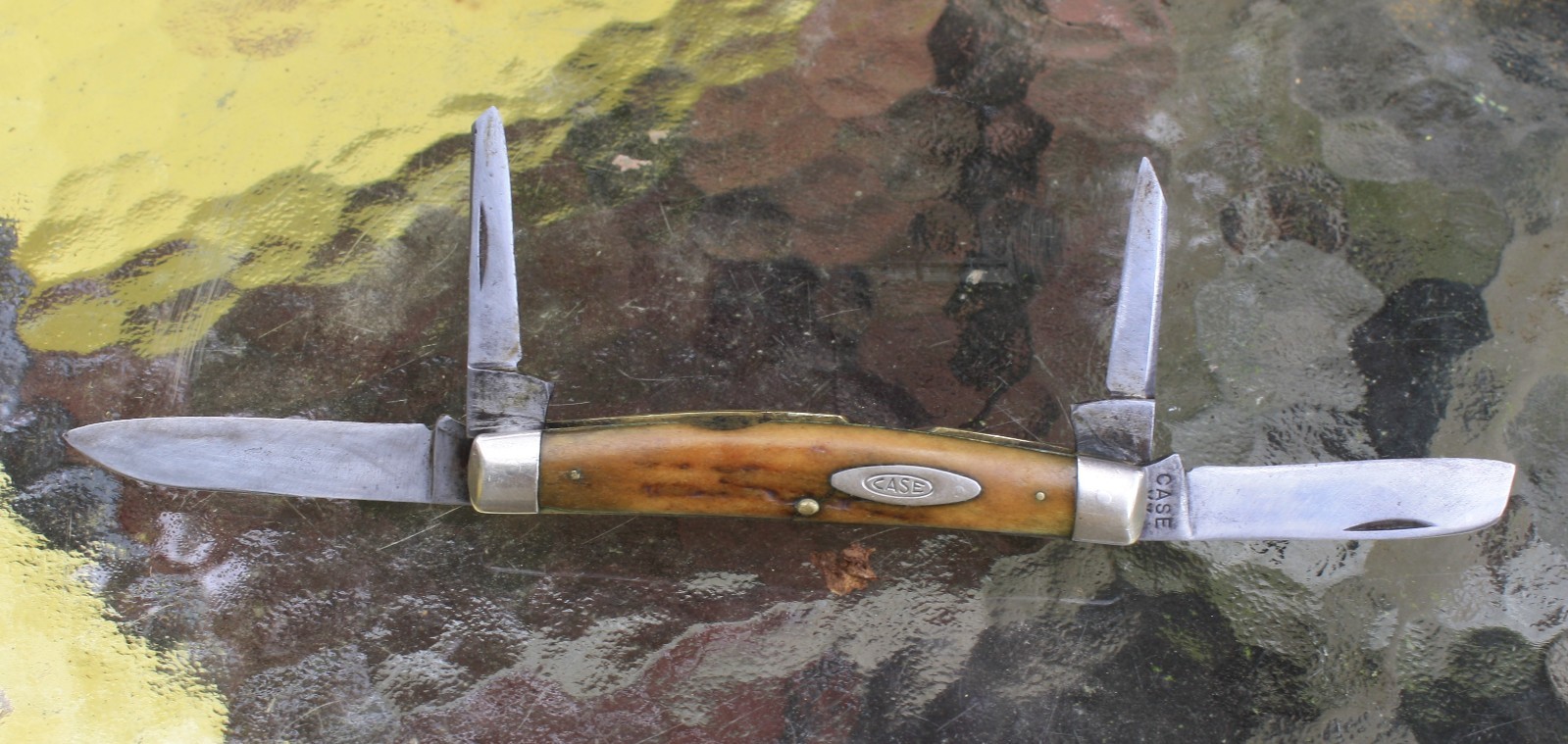 Vintage 1940-1964 CaseXX5488 Big Congress Pocket Knife Real Stag Handle 4 Blades