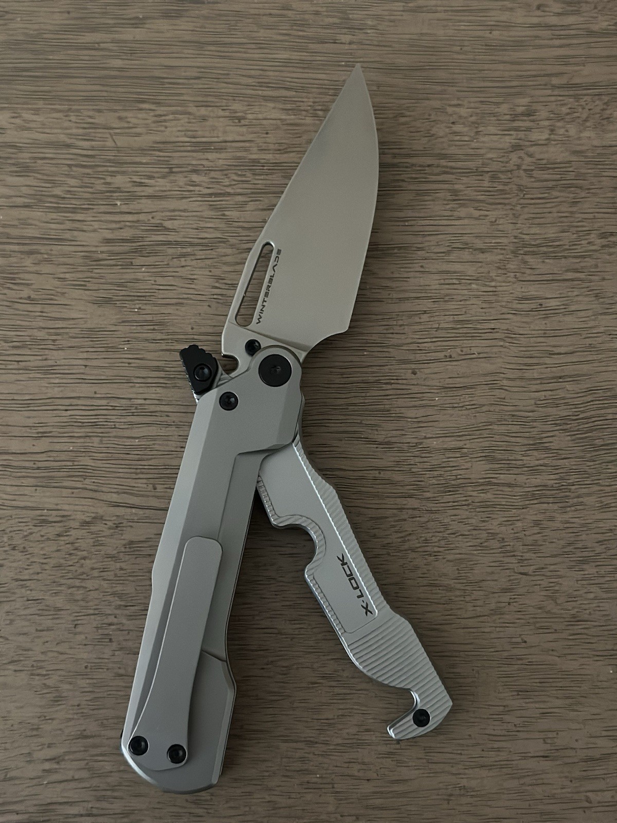 Winterblade X-Folder: Natural Blasted Titanium + Stonewashed MagnaCut Blade BNIB