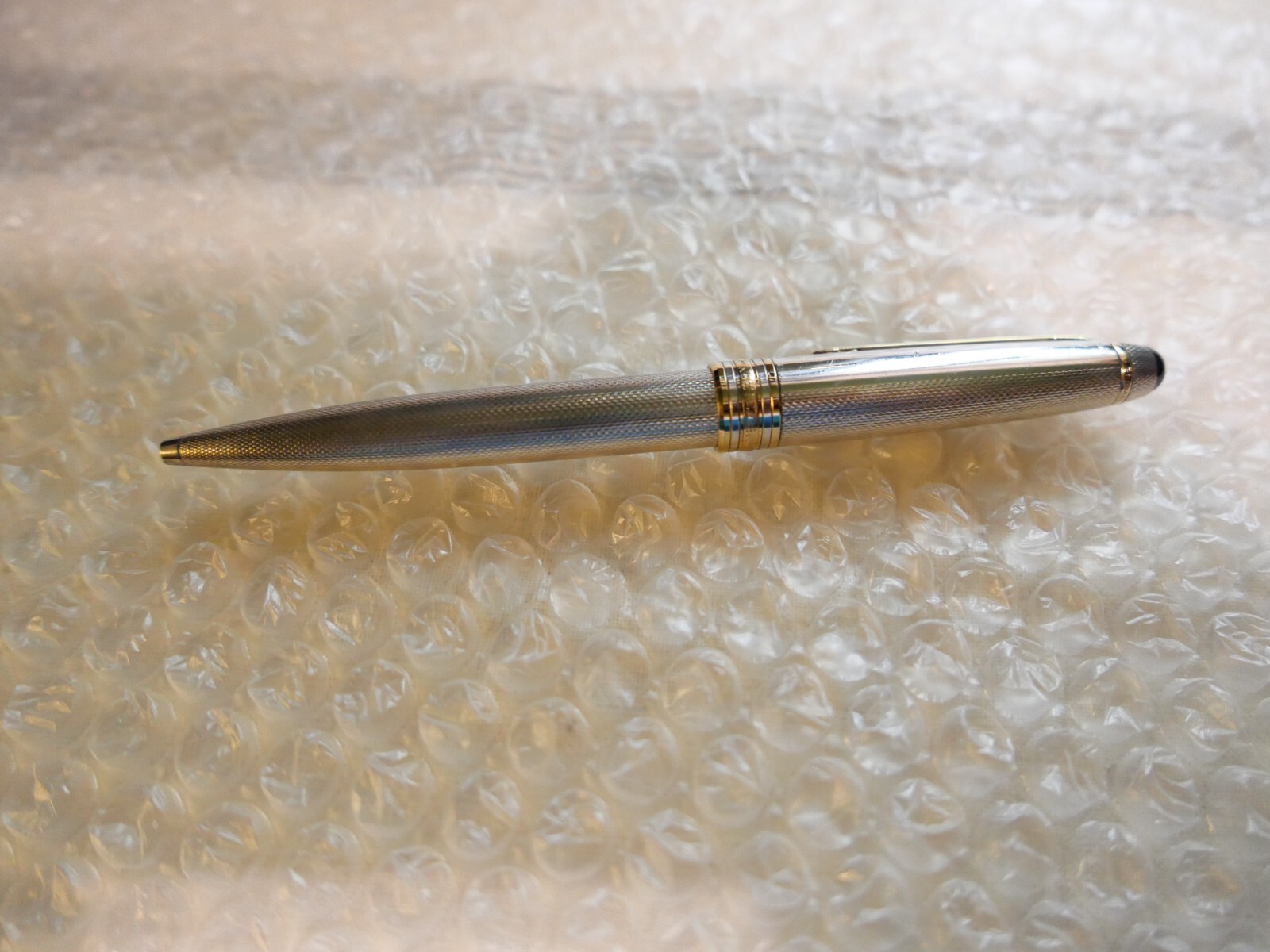MONTBLANC MEISTERSTUCK STERLING SILVER BARLEY CORN BALLPOINT PEN