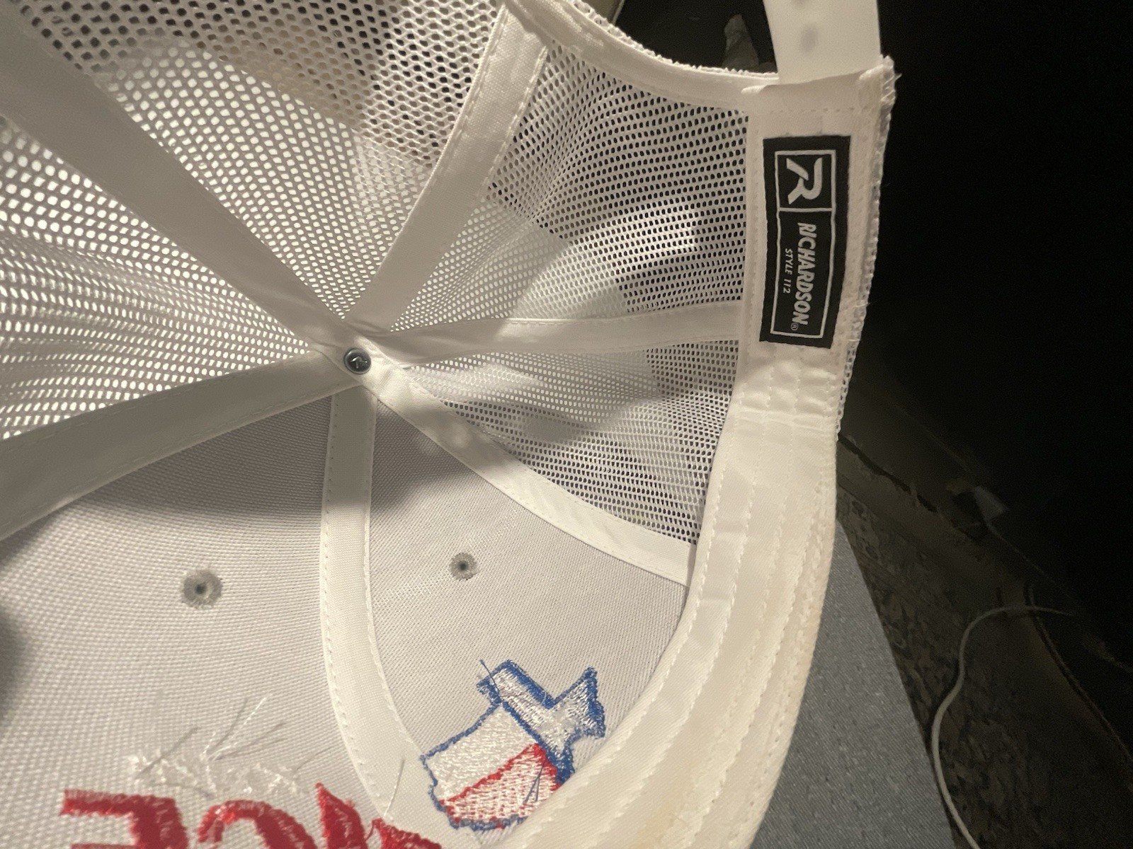ACE Hardware Trucker Gray Hat White Mesh Snapback Cap Red Logo Texas Keith