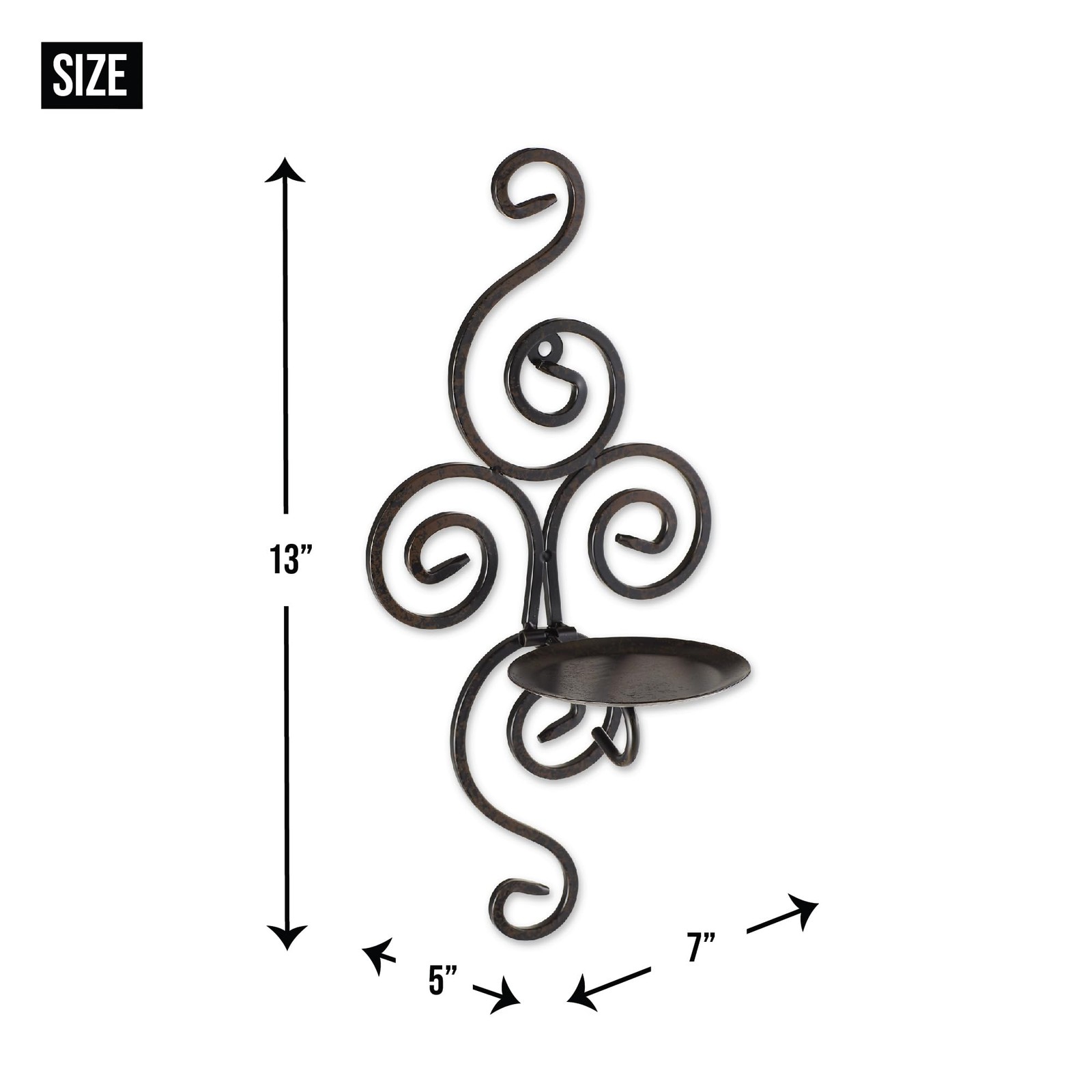 & Scrollwork Candle Wall Sconce 13 Tall 9139