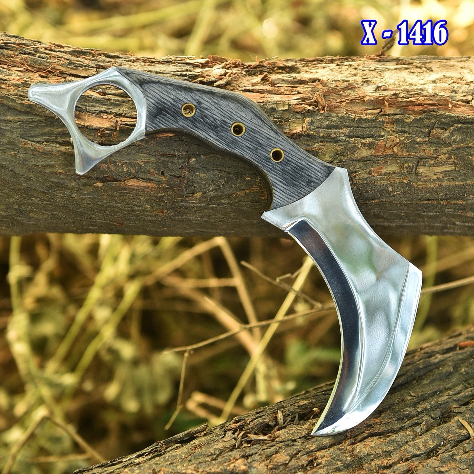 Custom Made Carbon Steel Blade Karambit Full Tang Hunting Knife Outdoor Survival