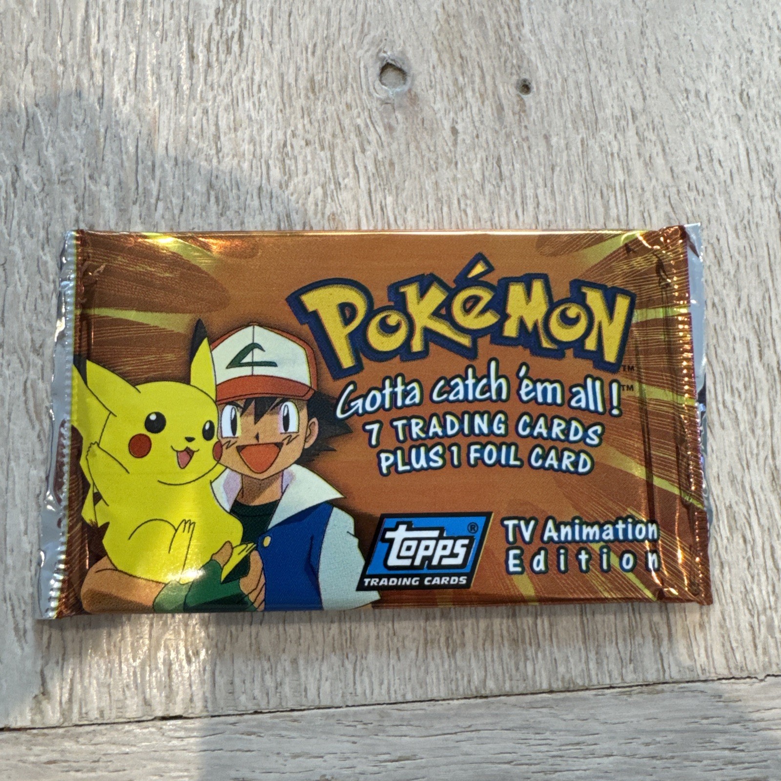 Pokemon 1999 Topps TV 1st Animation Edition Sealed Blue Pack Vintage US SELLER