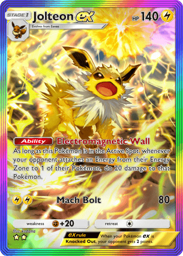 (FAST) Jolteon ex – Rainbow Rare – ENG – Pokemon TCG Pocket (DIGITAL CARD)