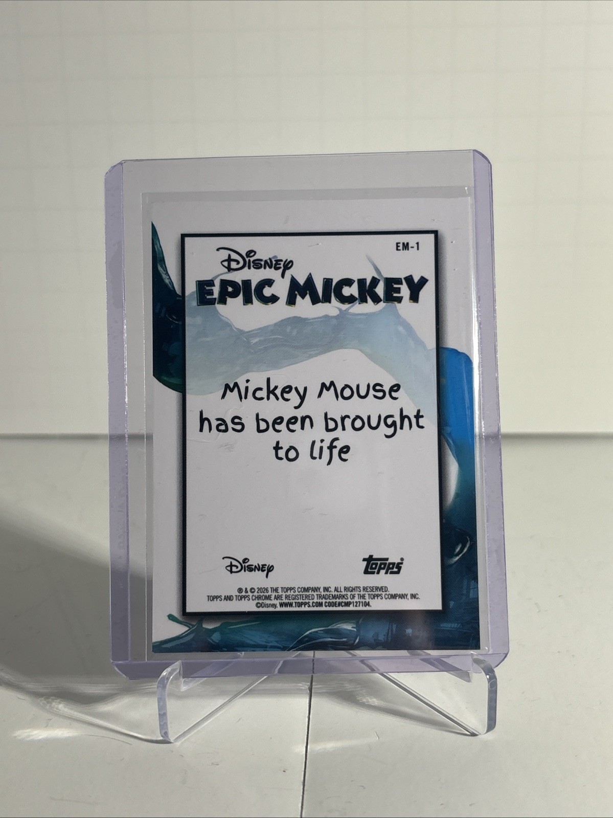 Mickey Mouse EM-1 – 2026 Topps Disney Neon EPIC MICKEY Topps Chrome Refractor