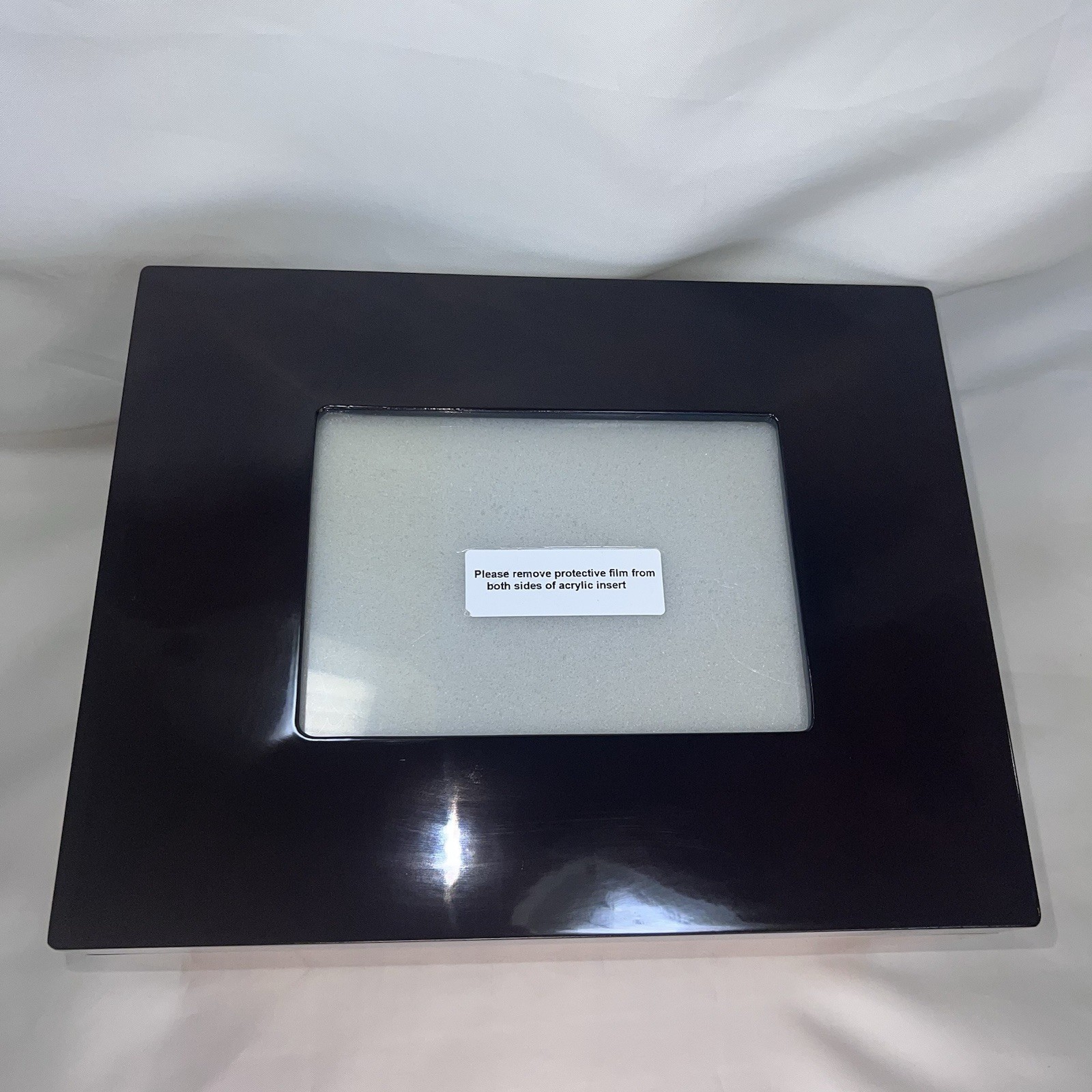 Lacquered Burl Walnut Veneer High Gloss Finish Memorial Keepsake Box