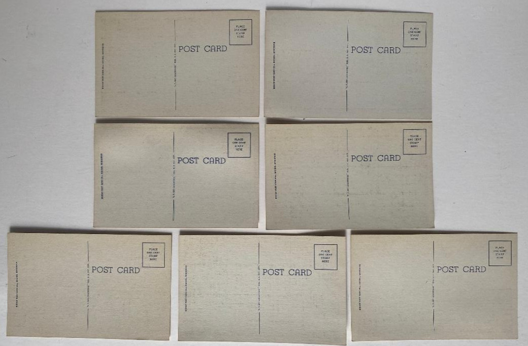 Seven Different Postcards University of Wisconsin Madison 1940s Linen NOS