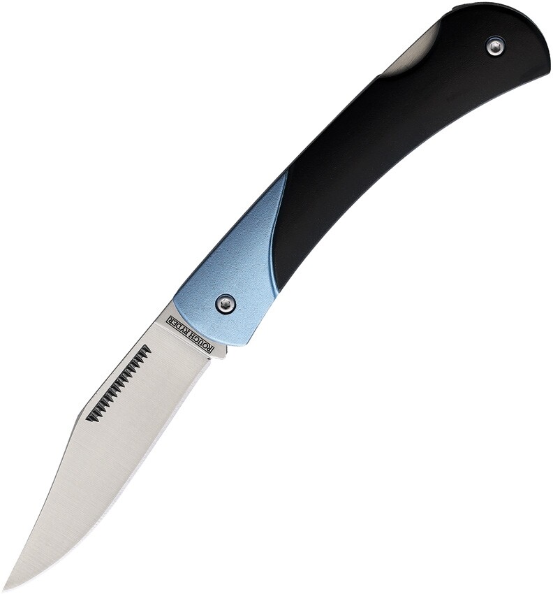 Rough Ryder Lockback Folding Knife 2.71″ VG10 Steel Blade Black/Blue Aluminum