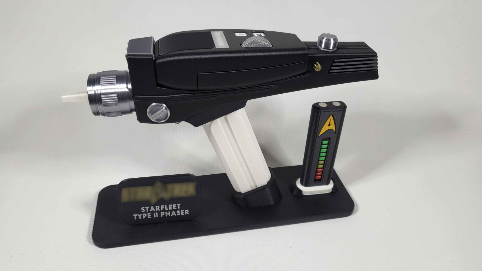 Star Trek Original Series TOS Season 1 Black and White 3D Printed Phaser Replica