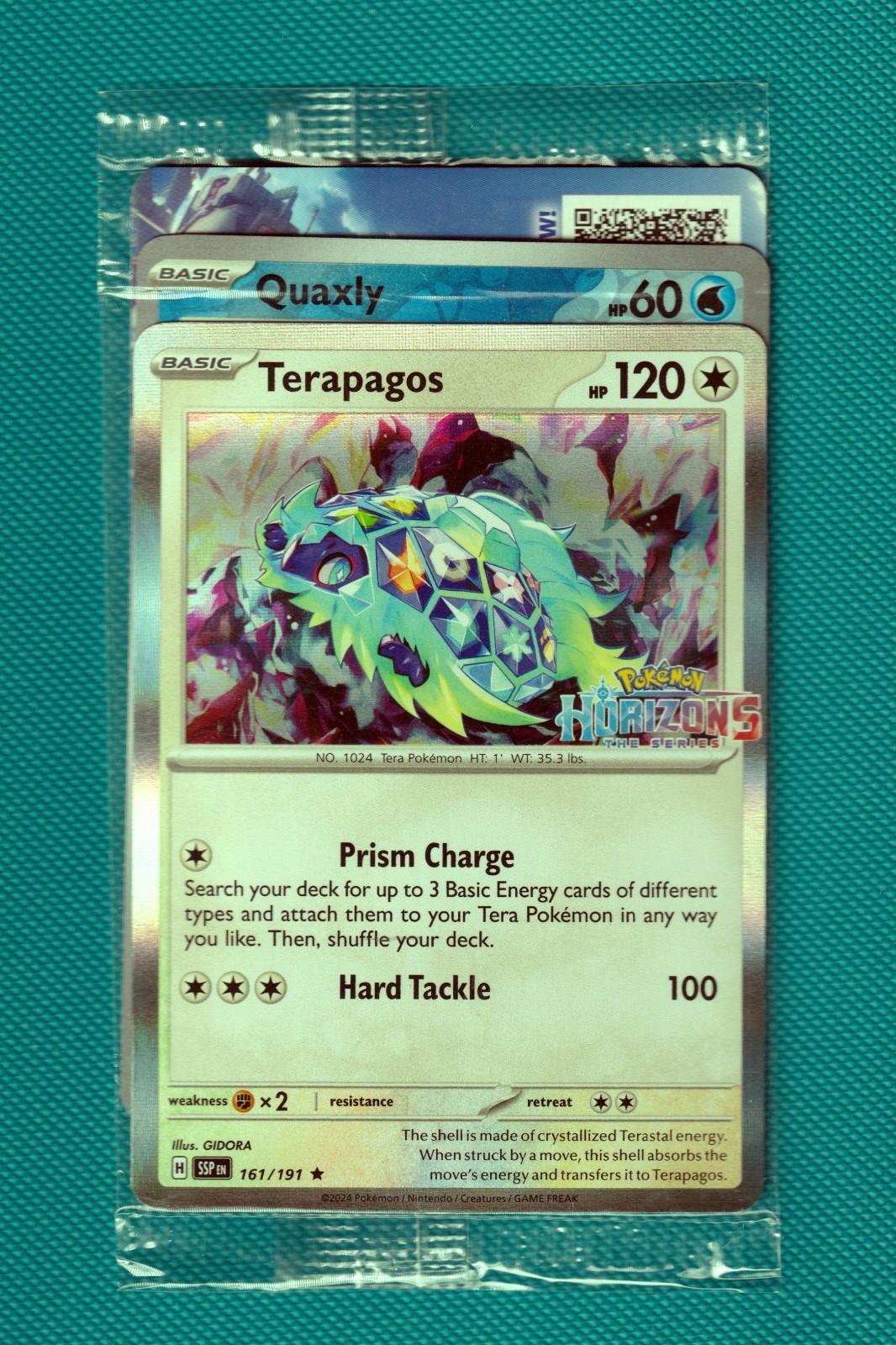 Terapagos & Quaxly Sealed Pokemon Centre Horizons Promo Surging Sparks Masterset