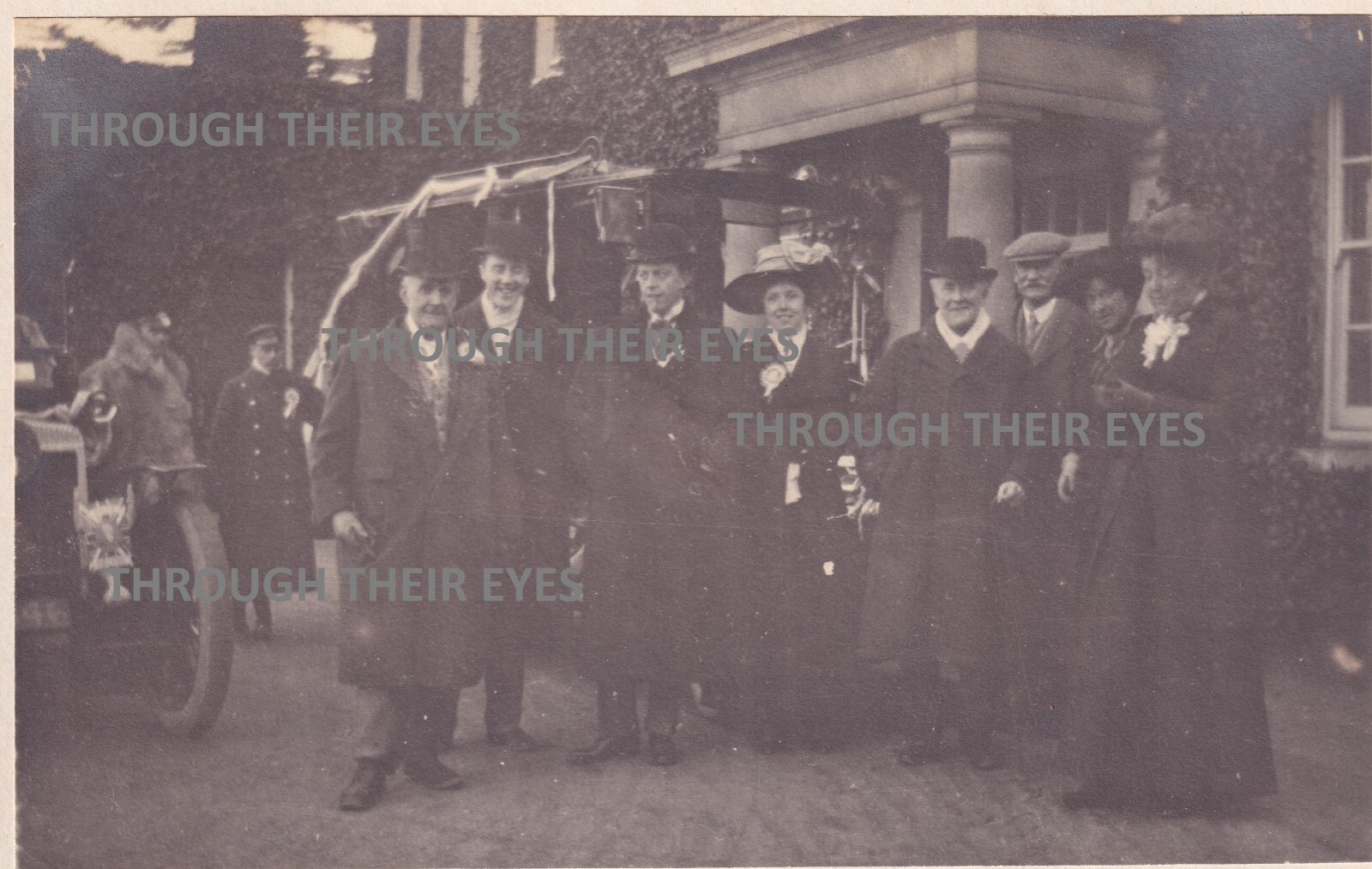 Original photograh Vintage car Charles Cripps MP for Wycombe at Denham 1910