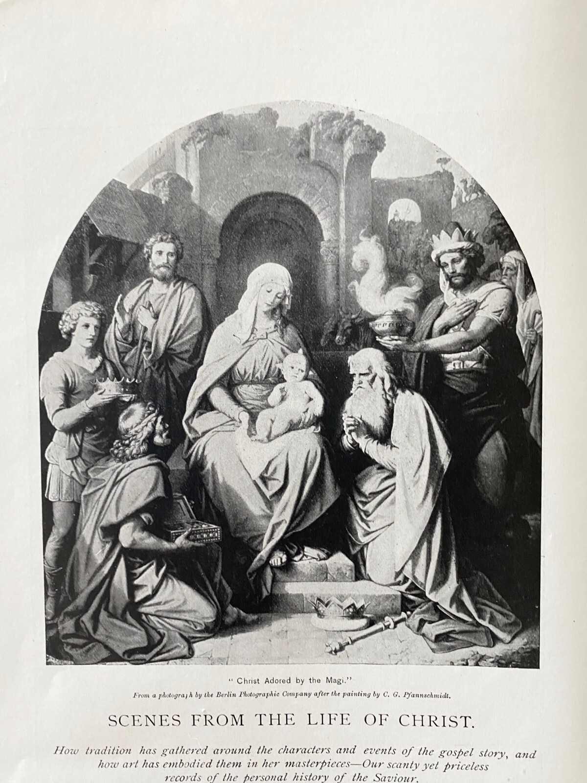 LIFE OF CHRIST SCENES 1895 Art Print Lot:Jesus Birth,Jerusalem Entry,Last Supper