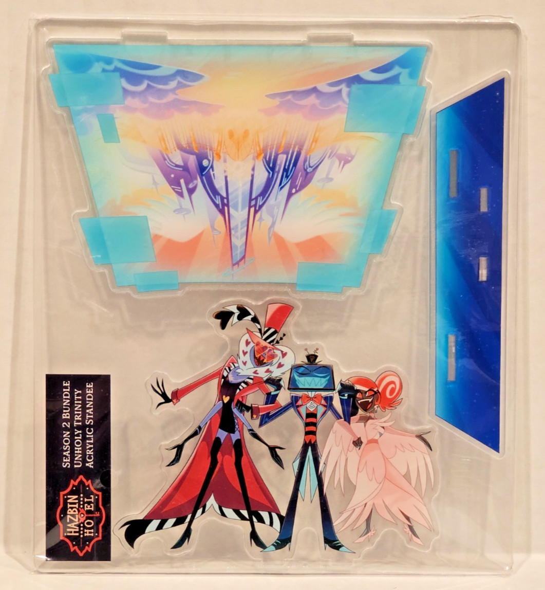 Hazbin Hotel Season 2 Bundle – UNHOLY TRINITY Acrylic Standee – NEW and SEALED