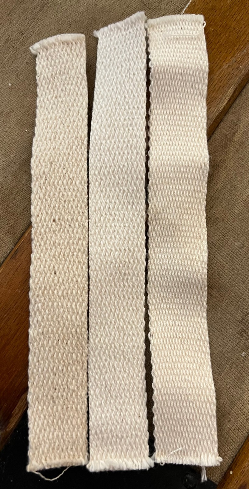 No. 2 Flat Cotton Wick for Oil Kerosene Lamp 1″ Wide Lot of 3